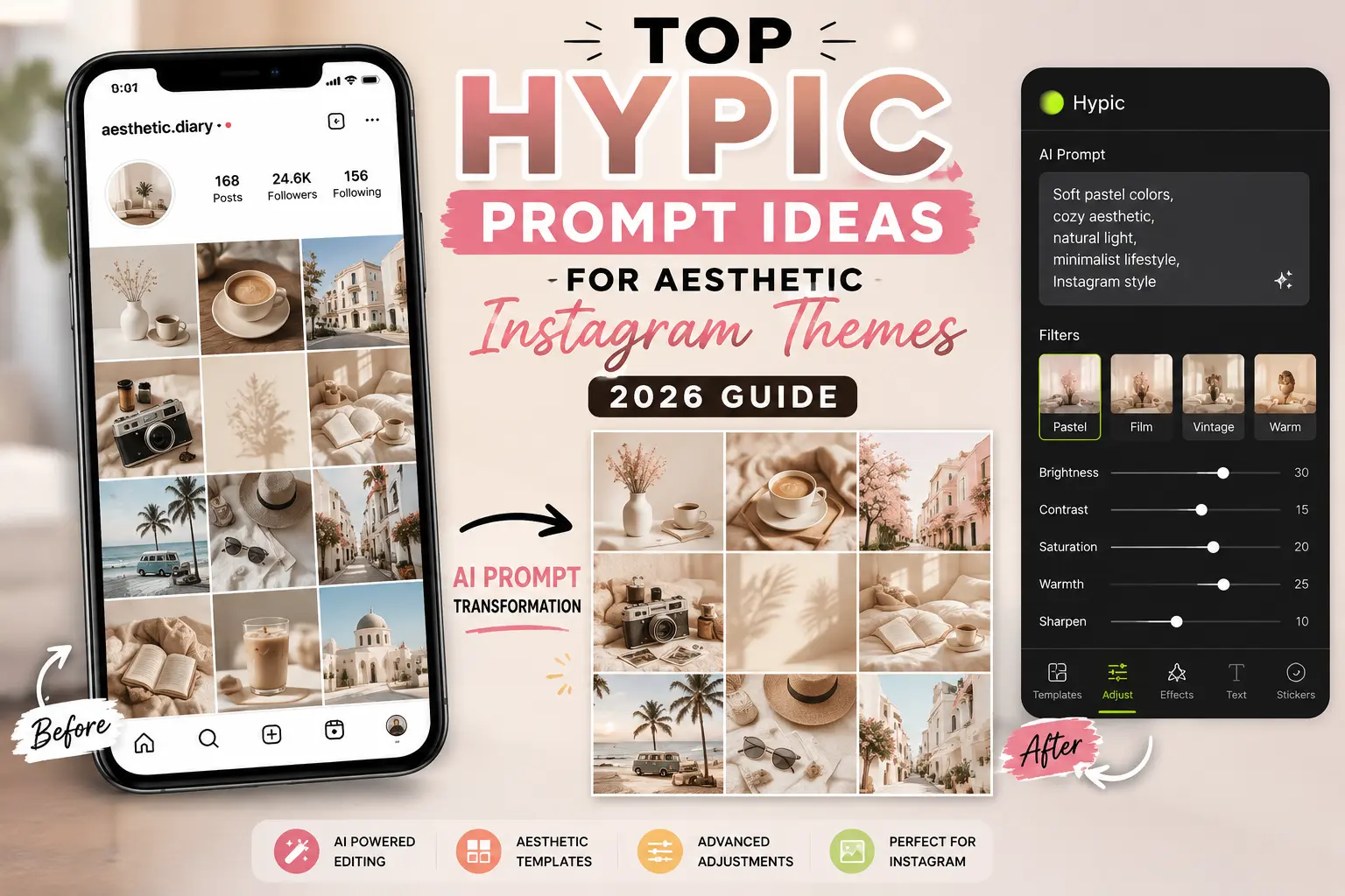 Top Hypic prompt ideas for aesthetic Instagram themes in 2026