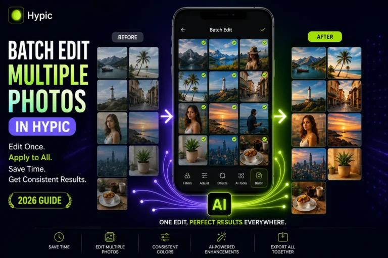 How to Batch Edit Multiple Photos in Hypic (2026 Guide) 1 Benefits of using Batch Photo Processing in Hypic for editing multiple photos.