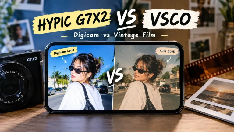 Hypic G7X2 vs VSCO vintage filters comparison