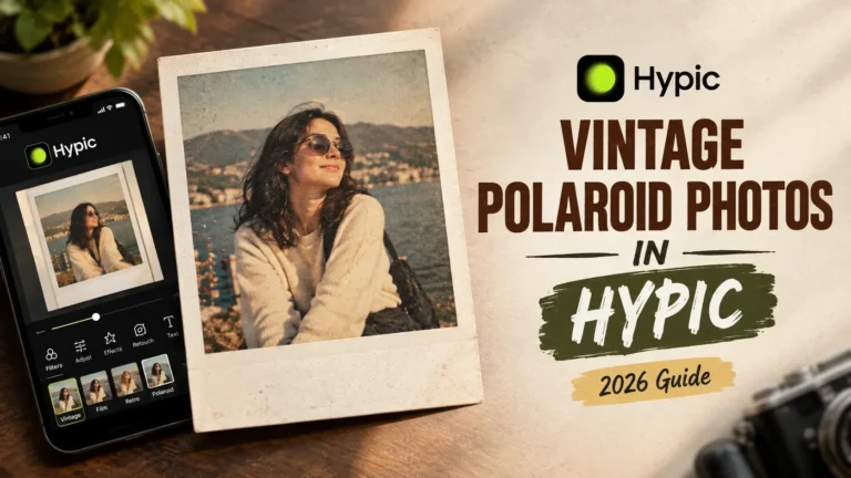 Vintage Polaroid photos edited in Hypic